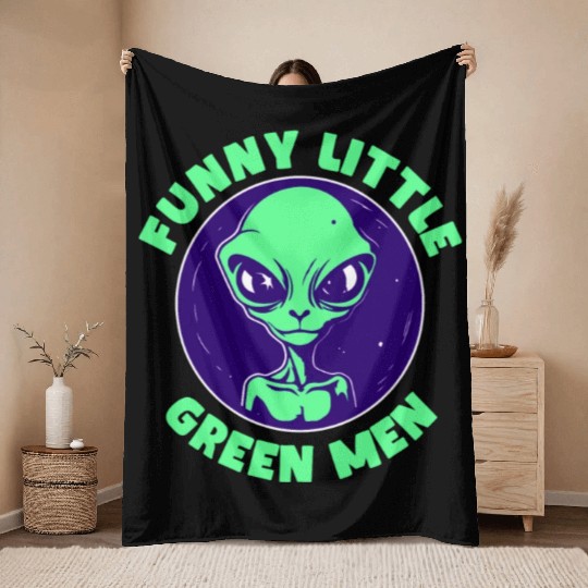 Alien, Aliens, UFO, UAP, Space Unknown Flight Throw Blankets