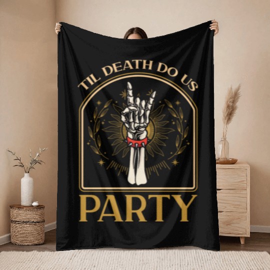 Til Death Do Us Party Throw Blankets