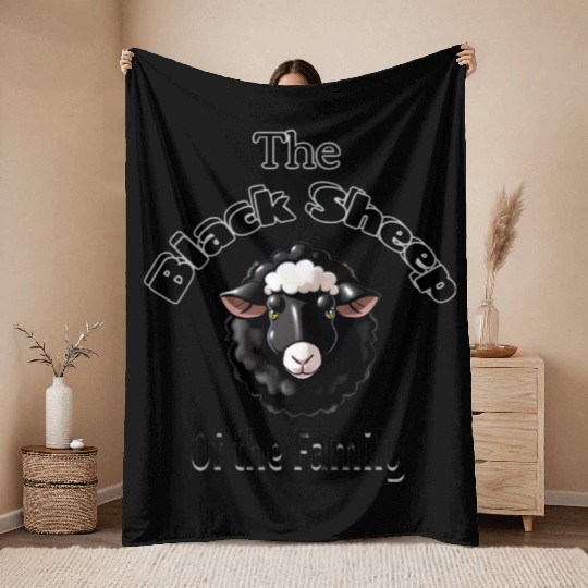 The Black Sheep of the Family Throw Blankets