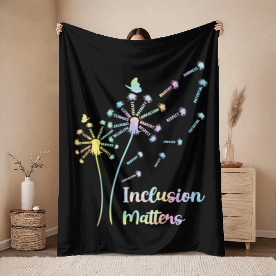 Inclusion Matters Special Education Sped Teacher Throw Blankets