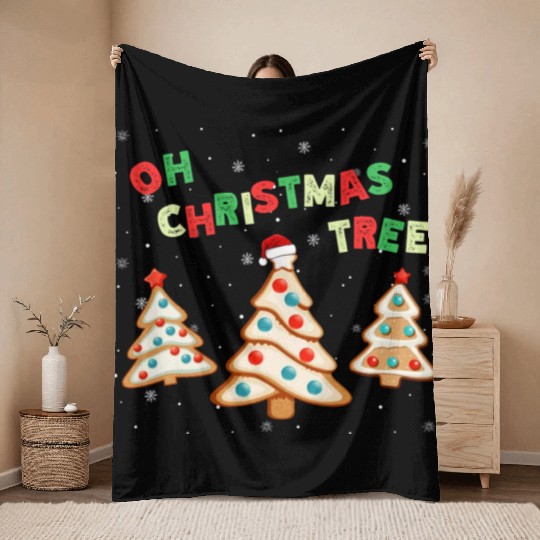 Oh Christmas Tree Cakes Lovers Debbie Becky Jen Throw Blankets
