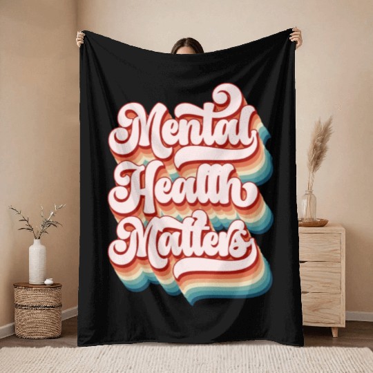 Mental Health Matters Throw Blankets