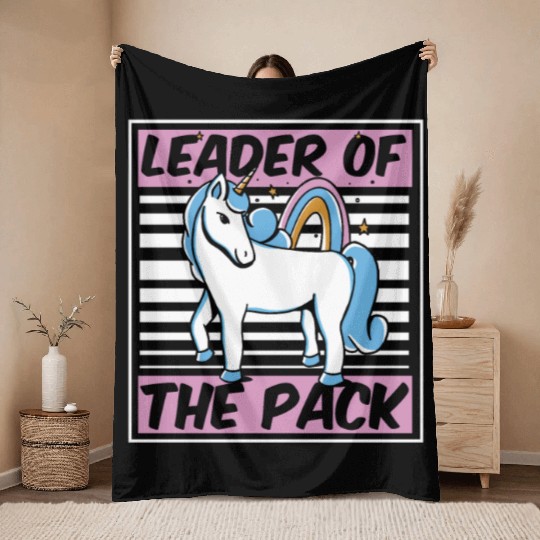 Unicorn Funny Weird Humor Alpha Male Throw Blankets