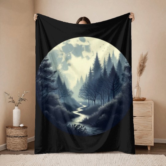 Enchanted Forest - Great Christmas Gift! Throw Blankets