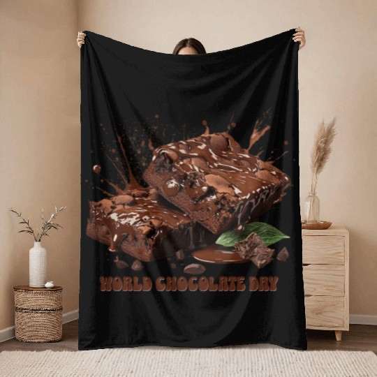 World Chocolate Day Throw Blankets
