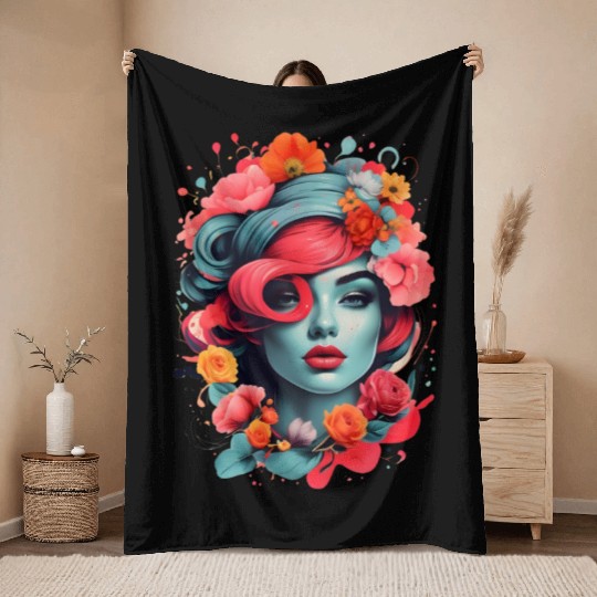 The Spring of Life Throw Blankets