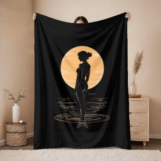 Elegance Redefined: Black and Gold Collection Throw Blankets