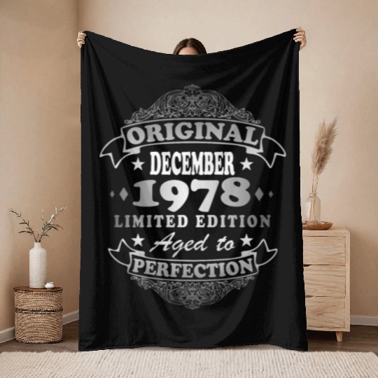 Retro Limited 1978 In December Throw Blankets