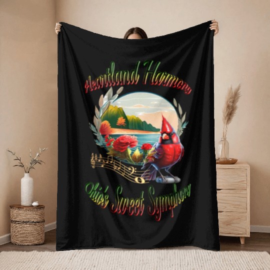 Heartland Harmony: Ohio's Sweet Symphony Throw Blankets