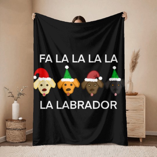 Fa La La La La Throw Blankets