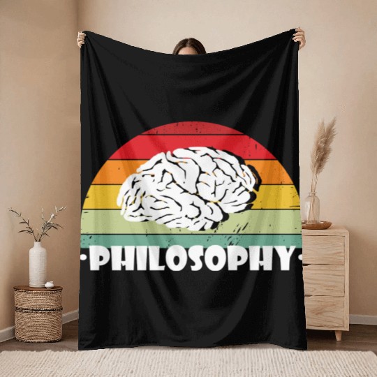 Philosophy Use Your Brain Throw Blankets