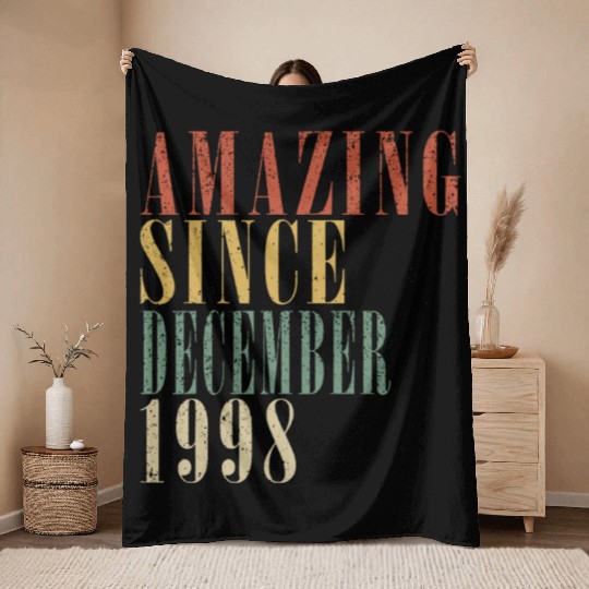December 1998 Anniversary December 1998 December Throw Blankets