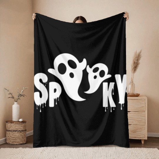 Spooky Halloween Throw Blankets