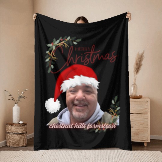 Farmer Nick Christmas Throw Blankets