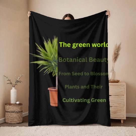 The green world Throw Blankets