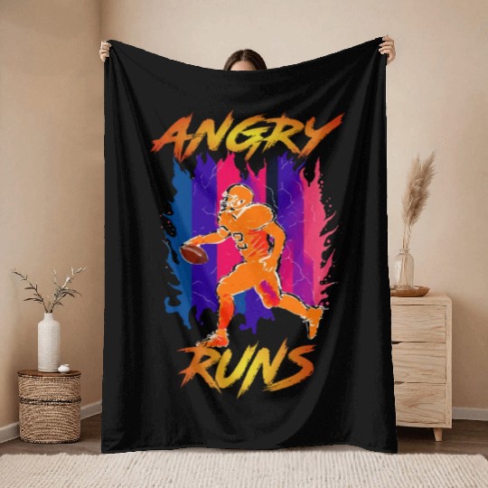 Angry Runs Good Morning Football 2023 Tour Scepter Throw Blankets