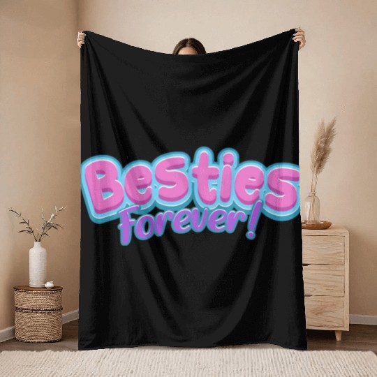 Besties Forever Throw Blankets