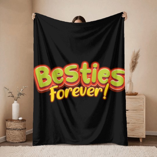 Besties Forever Throw Blankets