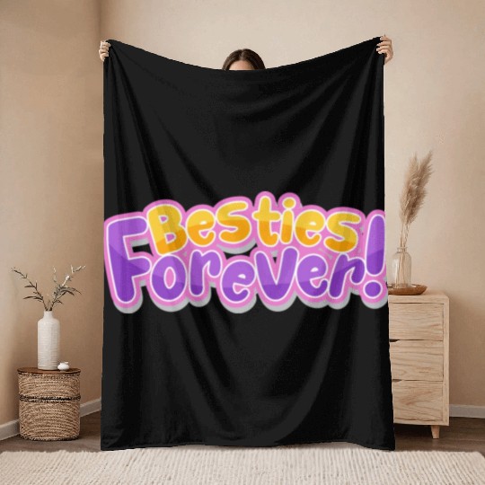Besties Forever Throw Blankets