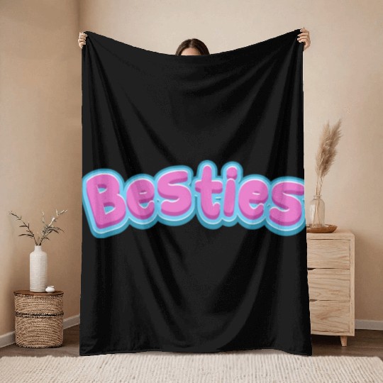 Besties Throw Blankets