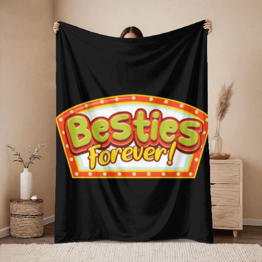 Besties Forever Throw Blankets