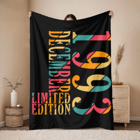 December 1993 Anniversary December 1993 December Throw Blankets