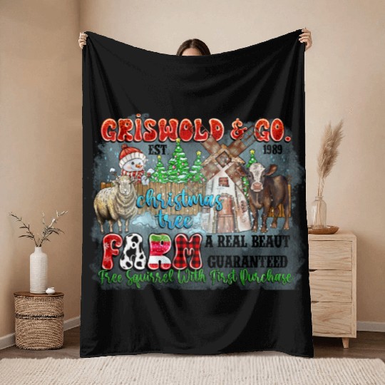Griswold Go Christmas Tree Throw Blankets