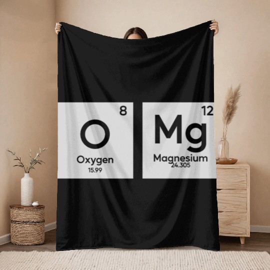 OMG periodic table in chemistry Throw Blankets