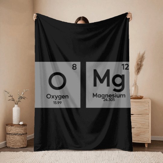 OMG periodic table in chemistry Throw Blankets