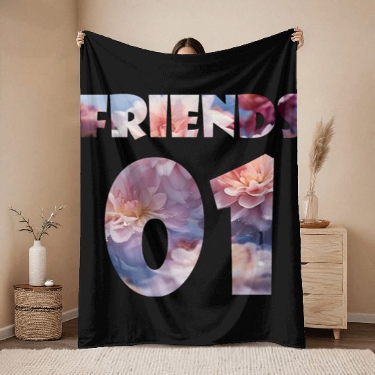 best friends forever for 3- Friends Throw Blankets