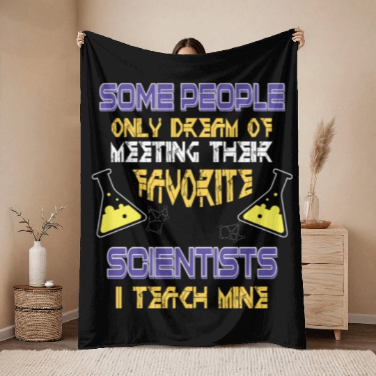 SCIENCE TEACHER Throw Blankets Teach Biology Chemistry Physic