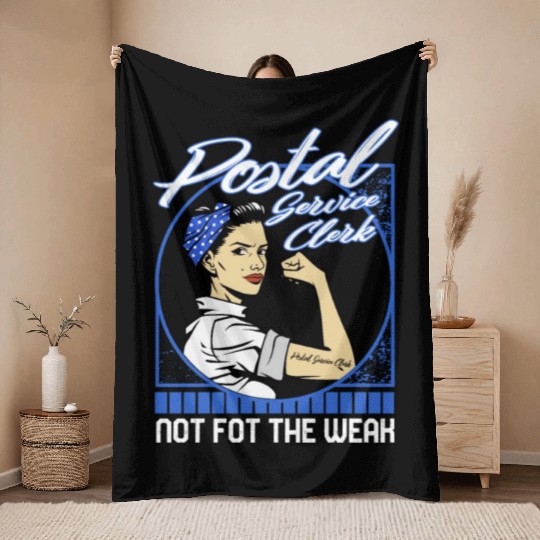 Postal Clerk Throw Blankets, Postal Service Clerk Not For