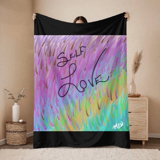 Self Love Throw Blankets