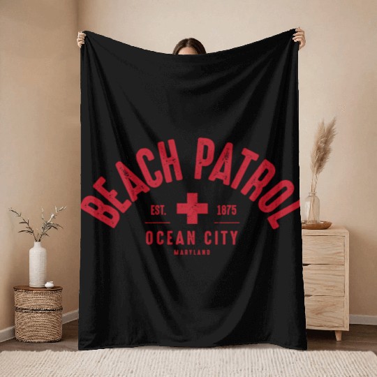 Ocean City Maryland T Oc Md Throw Blankets