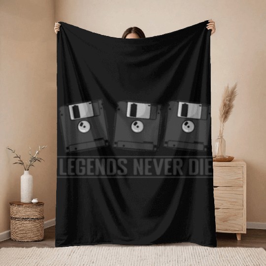 Legends Never Die Retro Memory Module Throw Blankets