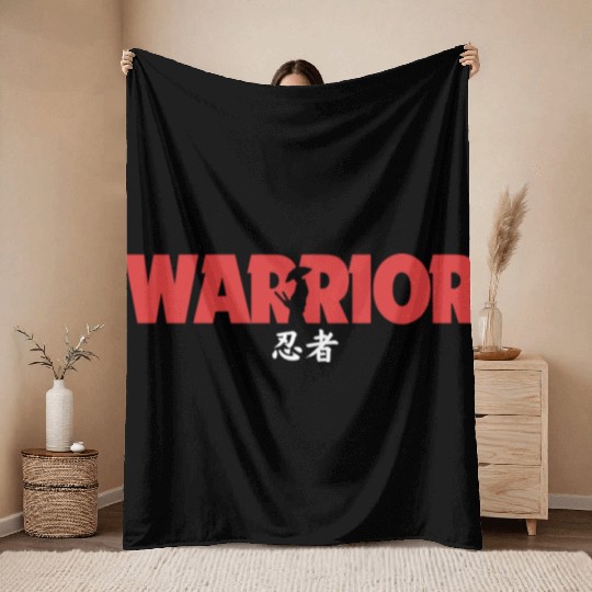 Samurai Warrior Essence Spirit Japan Throw Blankets