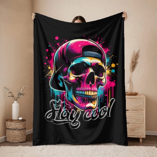 Totenkopf Stay cool Throw Blankets