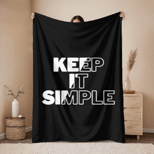 keep it simple Throw Blankets
