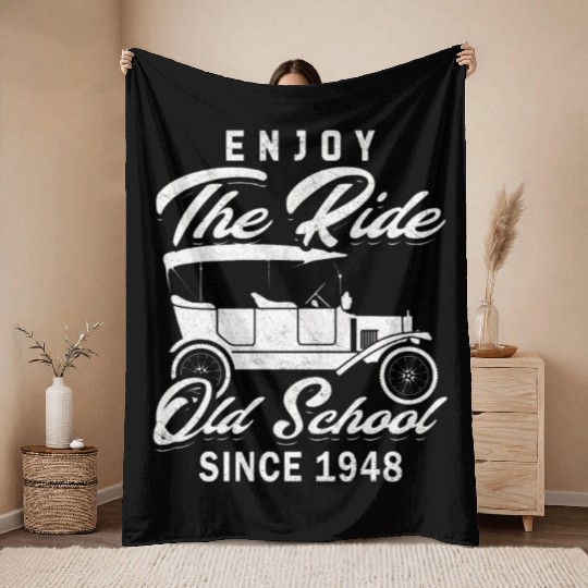 Oldtimer 1948 vintage birthday present Throw Blankets