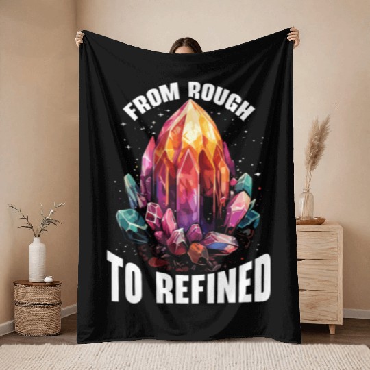 Lapidary Artist Gemstone Stone Collecting Stone Throw Blankets