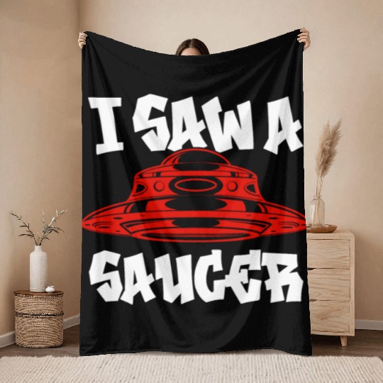 Alien, Aliens, UFO, UAP, Space Unknown Flight Throw Blankets