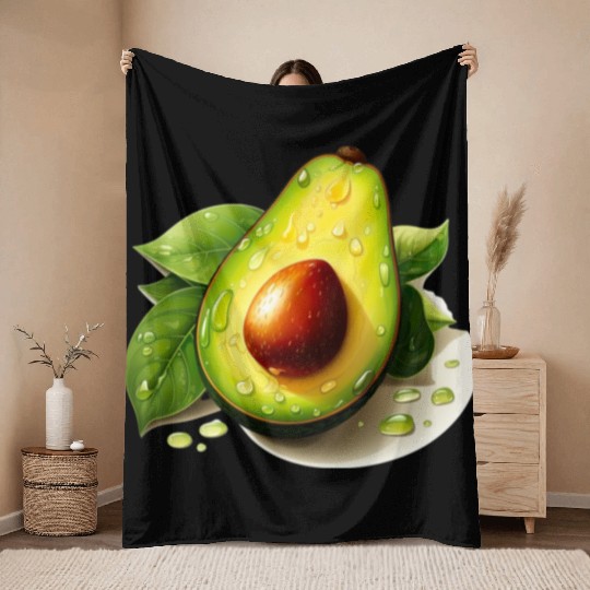 Avocado for a Avocado lover and athlete Throw Blankets