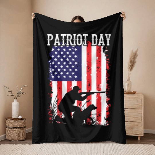 Patriot Day Throw Blankets