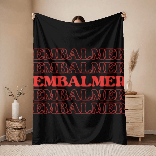 Embalmer Mortician Funeral Director Undertake Throw Blankets