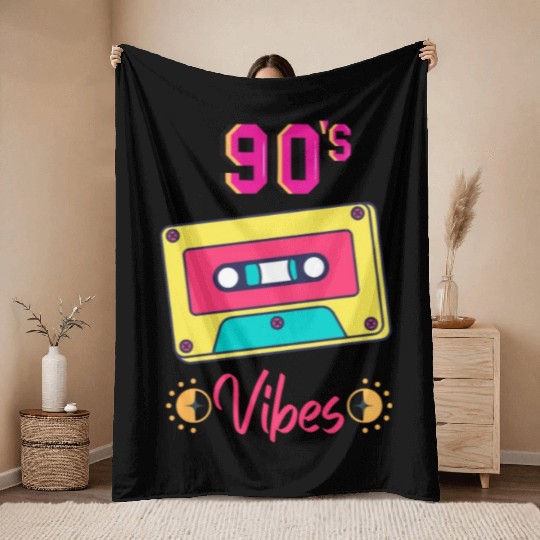90s vibes nostalgia Throw Blankets