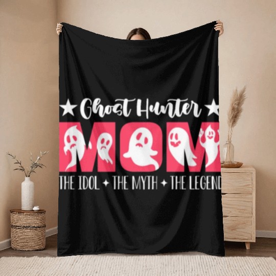 Ghost Hunter Mom The Idol Haunting Ghost Hunters Throw Blankets