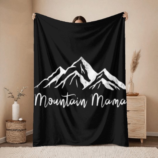 Mothers day mountain mama Throw Blankets