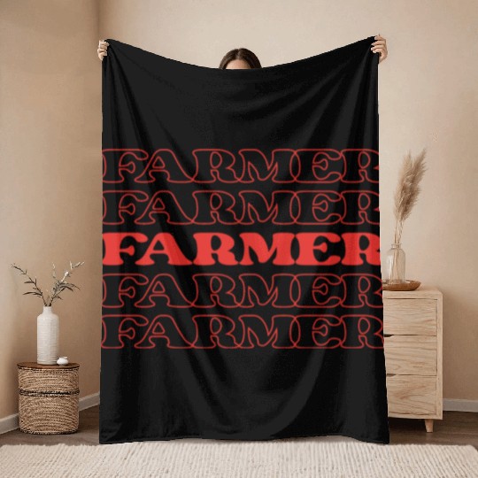 Farmer Agriculturist Tiller Horticulturist Farmer Throw Blankets