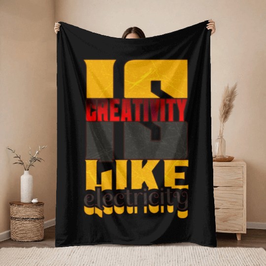 Creative Electricity Hike Throw Blankets