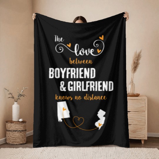 Love Between BF And GF Albm To New Jersey Gift Throw Blankets